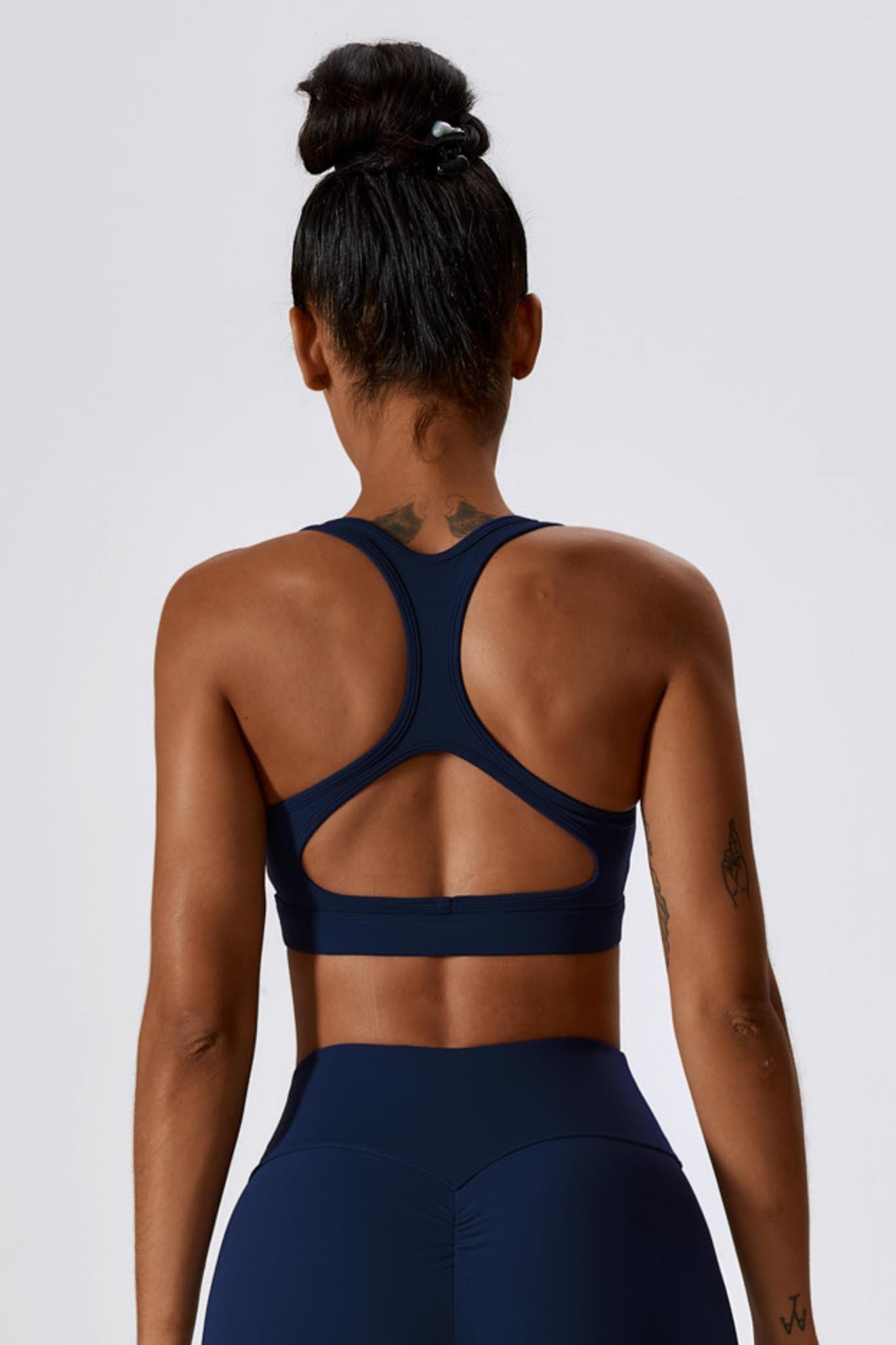 Athena Square Neck Sports Bra - Navy