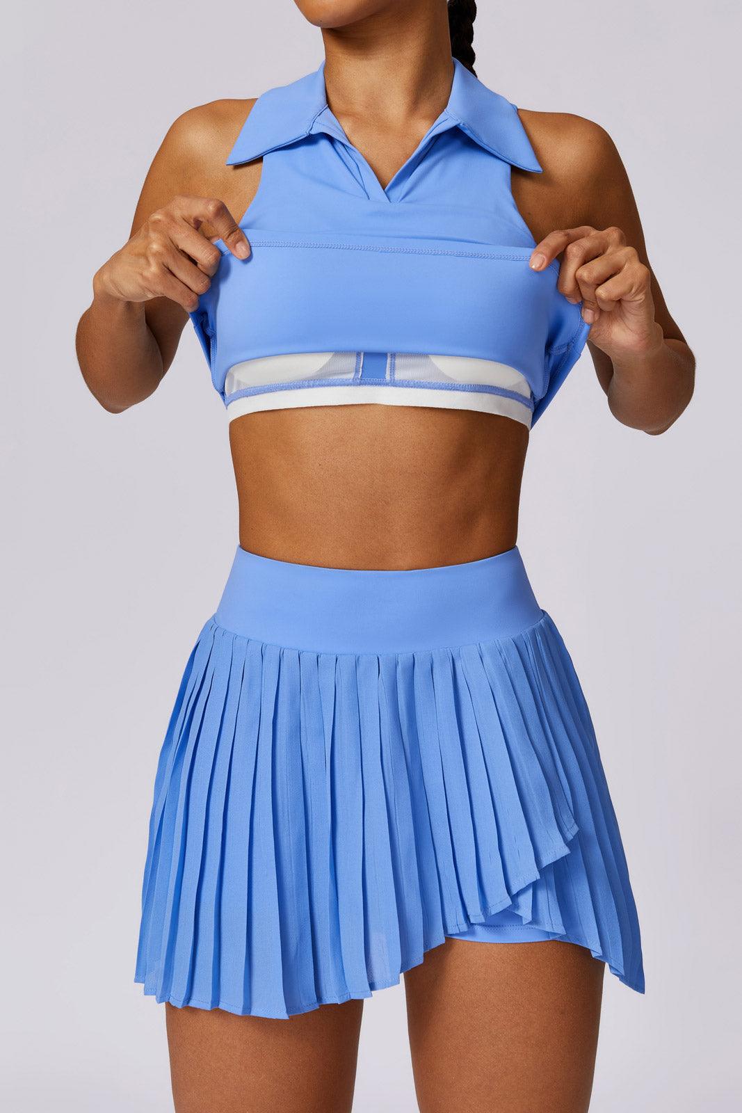 Daphne Crop Top - Light Blue