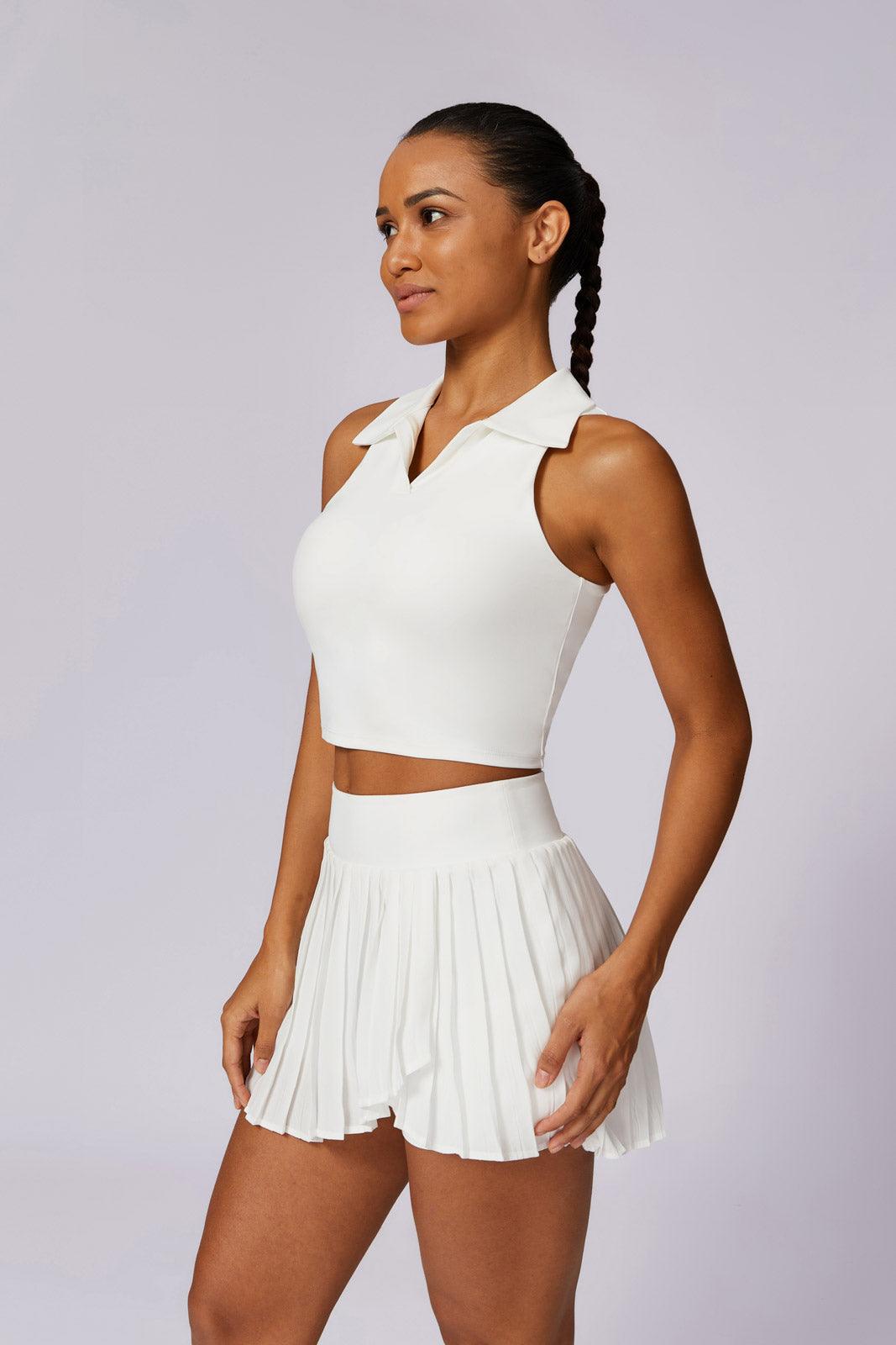 Daphne Crop Top - Porcelain White