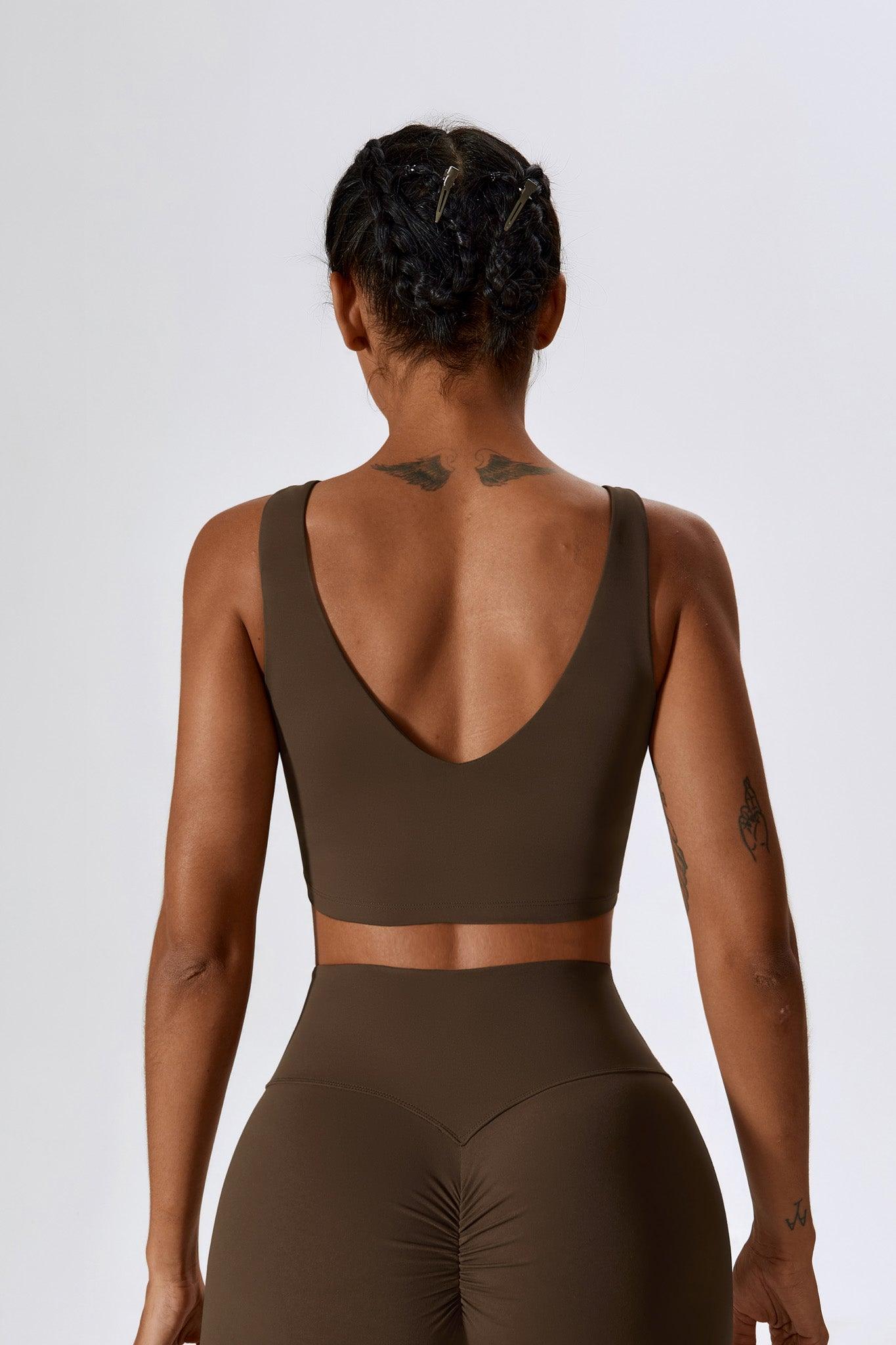 Haven Minimalistic Sports Bra - Brown