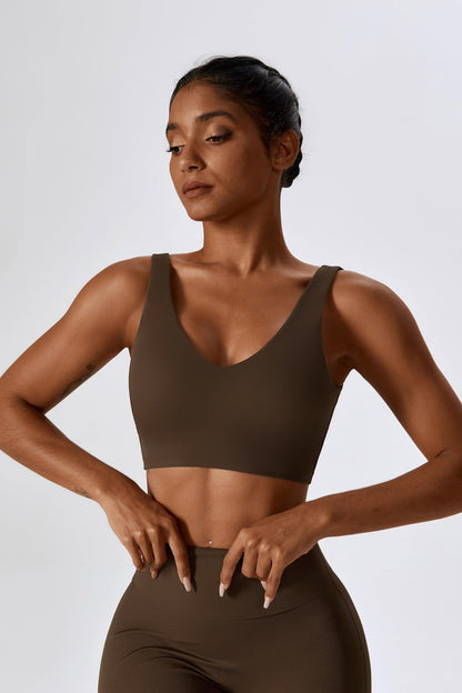 Haven Minimalistic Sports Bra - Brown