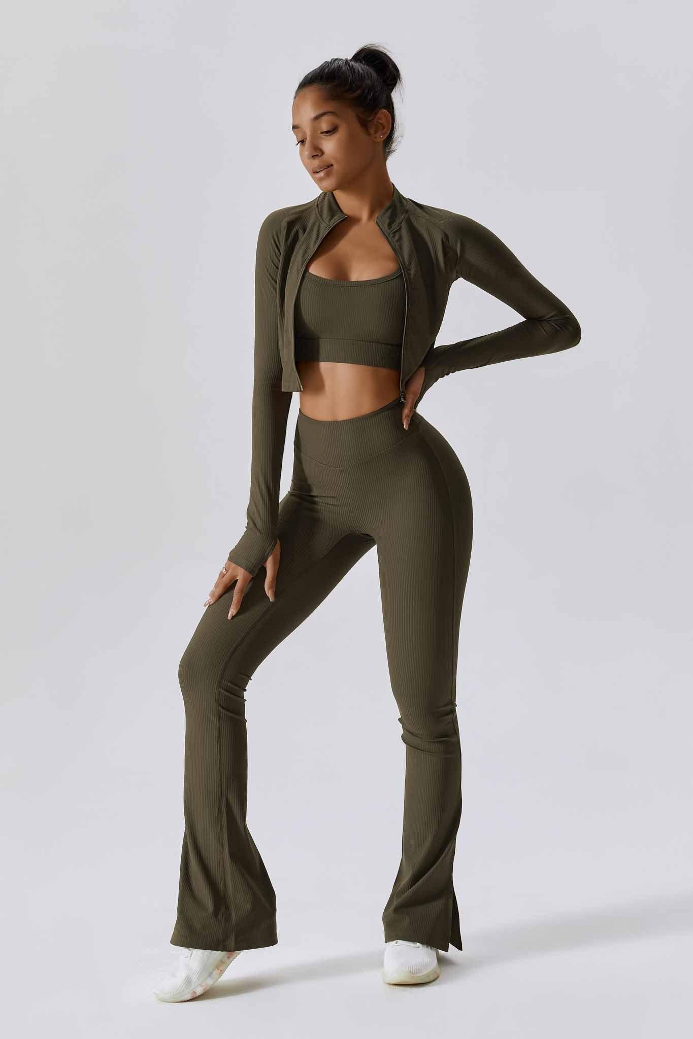 Isla Flare Leggings - Olive