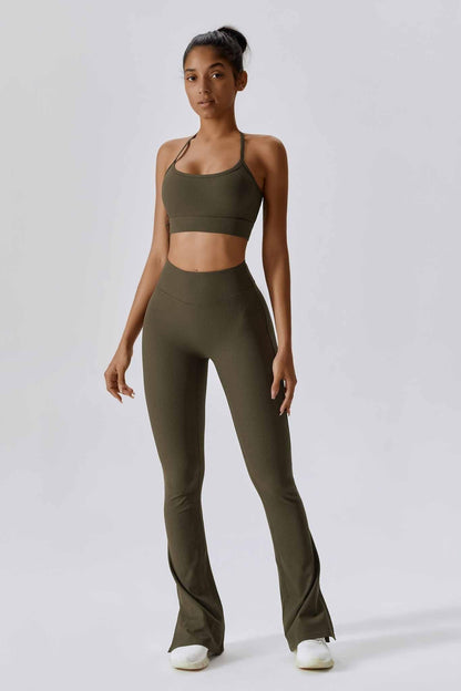 Isla Flare Leggings - Olive