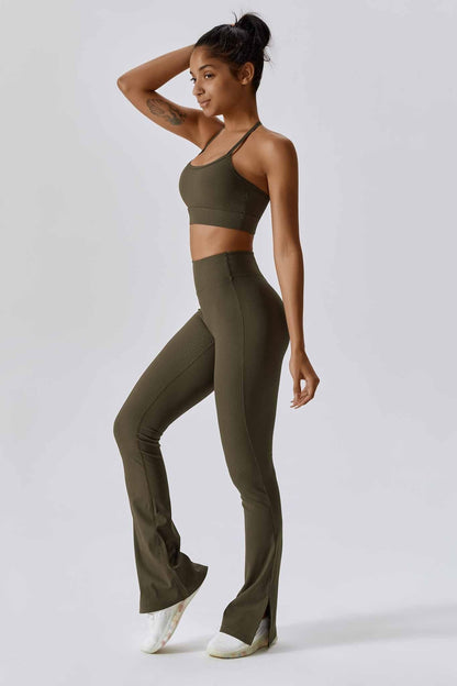 Isla Flare Leggings - Olive