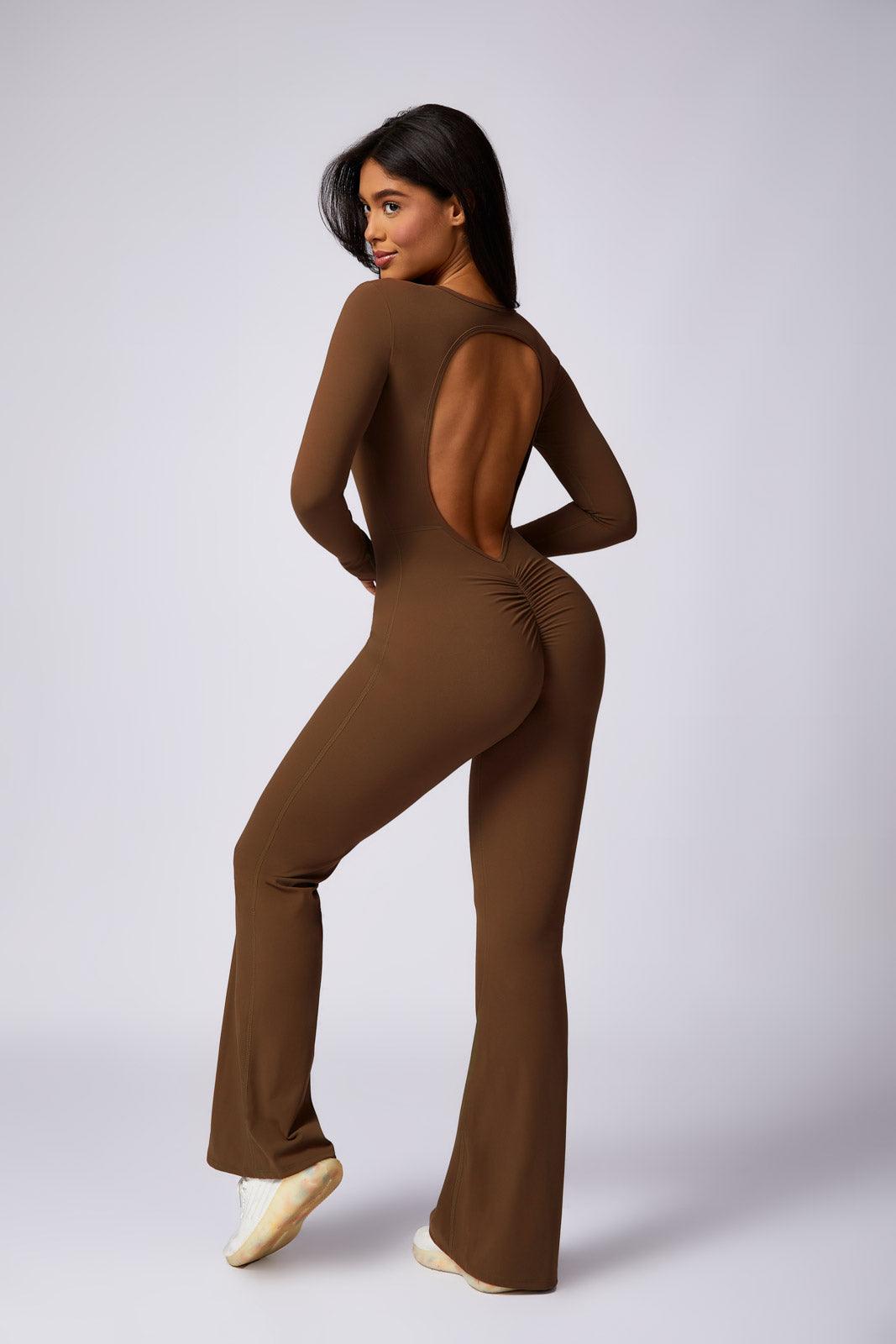 Kennedy Flared Jumpsuit - Mocha