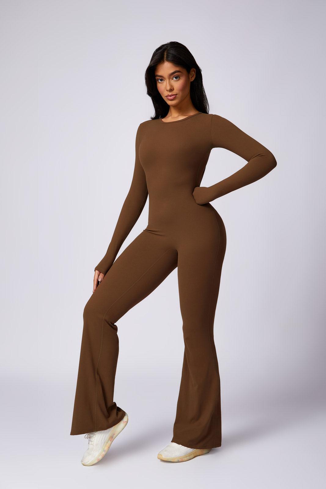 Kennedy Flared Jumpsuit - Mocha