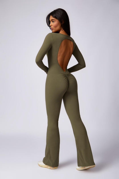 Kennedy Flared Jumpsuit - Olive