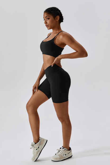 Serenity Minimalistic Sports Bra - Black