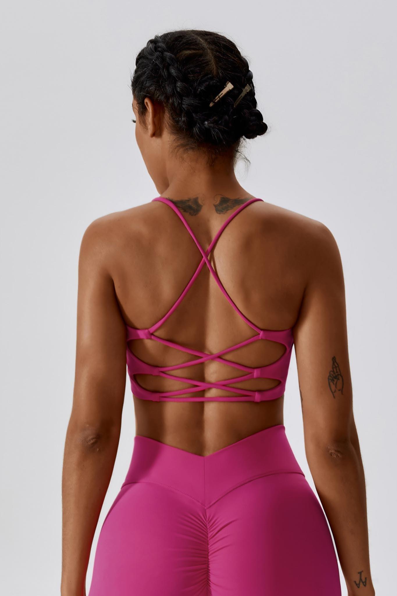 Serenity Minimalistic Sports Bra - Magenta