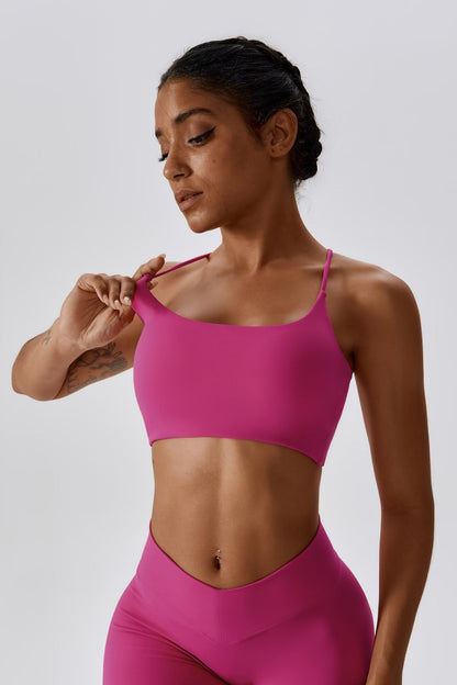 Serenity Minimalistic Sports Bra - Magenta