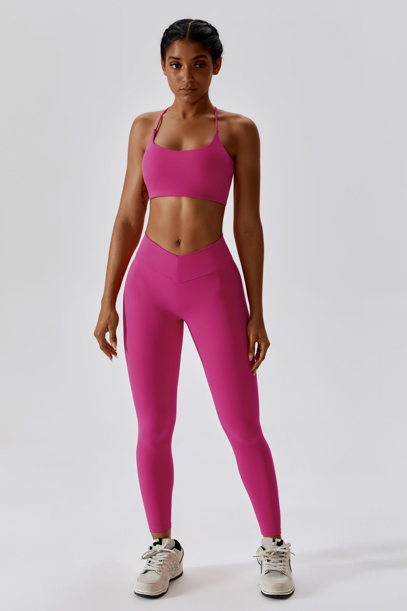 Serenity Minimalistic Sports Bra - Magenta