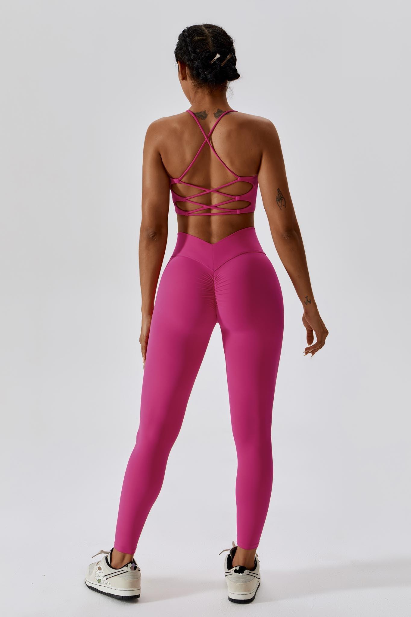 Serenity Minimalistic Sports Bra - Magenta