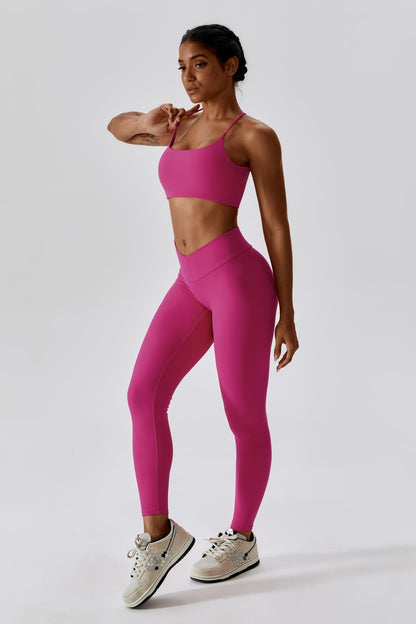 Serenity Minimalistic Sports Bra - Magenta