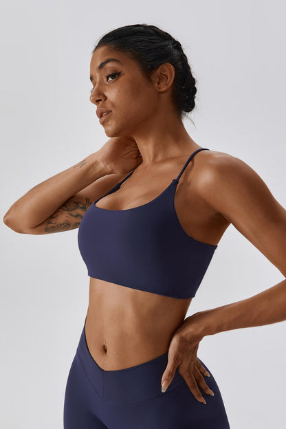 Serenity Minimalistic Sports Bra - Navy