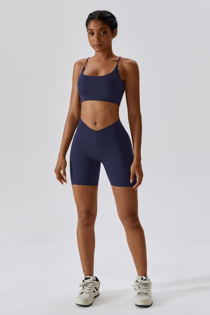 Serenity Minimalistic Sports Bra - Navy