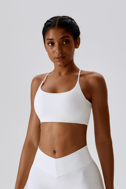 Serenity Minimalistic Sports Bra - White