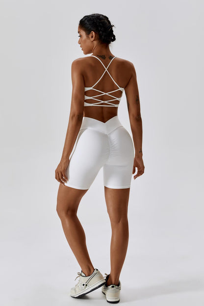 Serenity Minimalistic Sports Bra - White