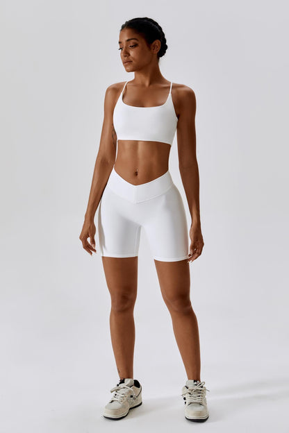 Serenity Minimalistic Sports Bra - White