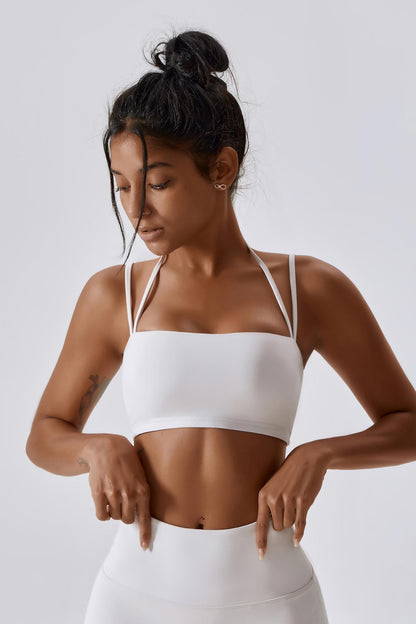 Signature Power Sports Bra - Porcelain White