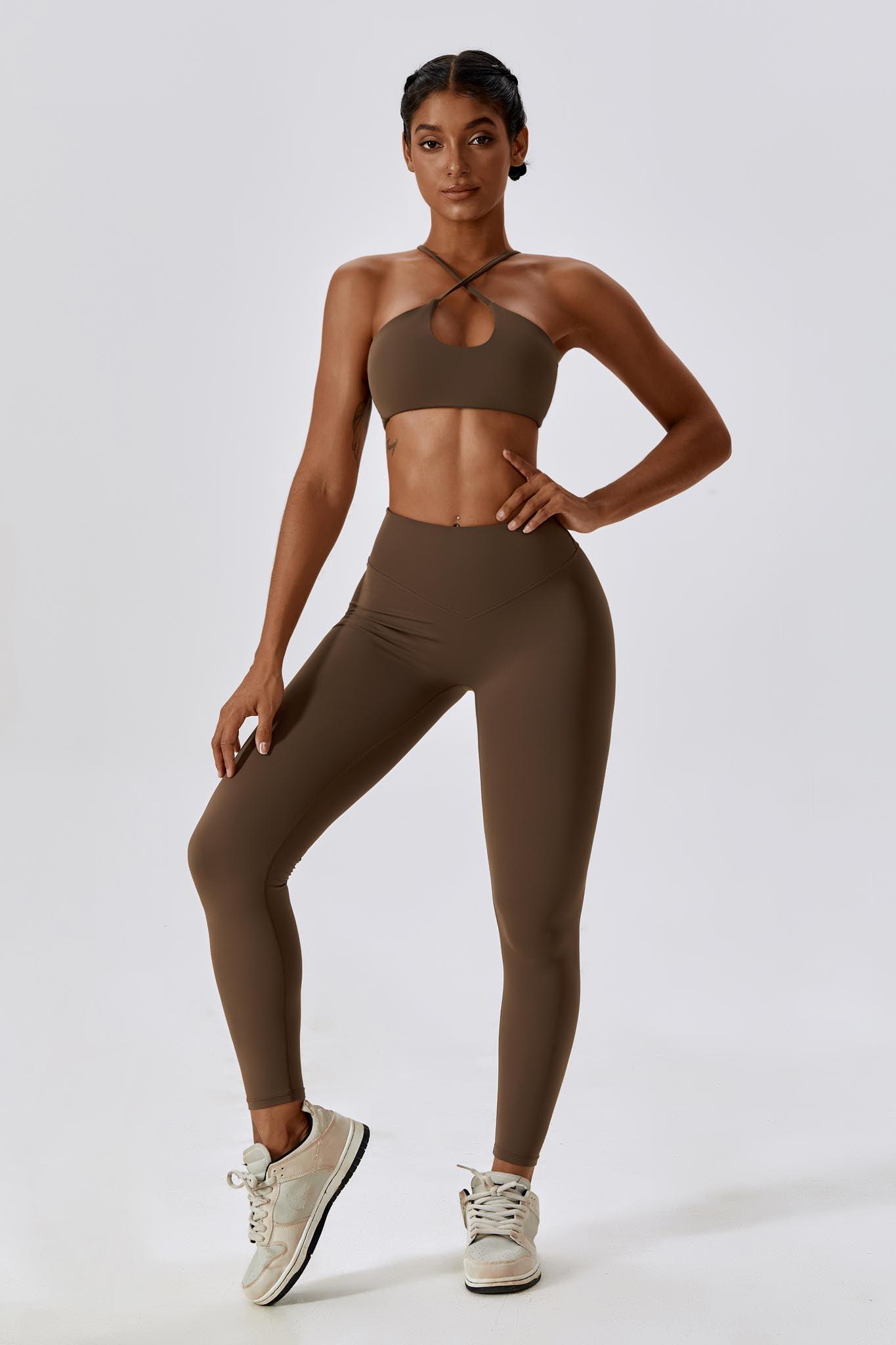 Sophia Sports Bra - Brown