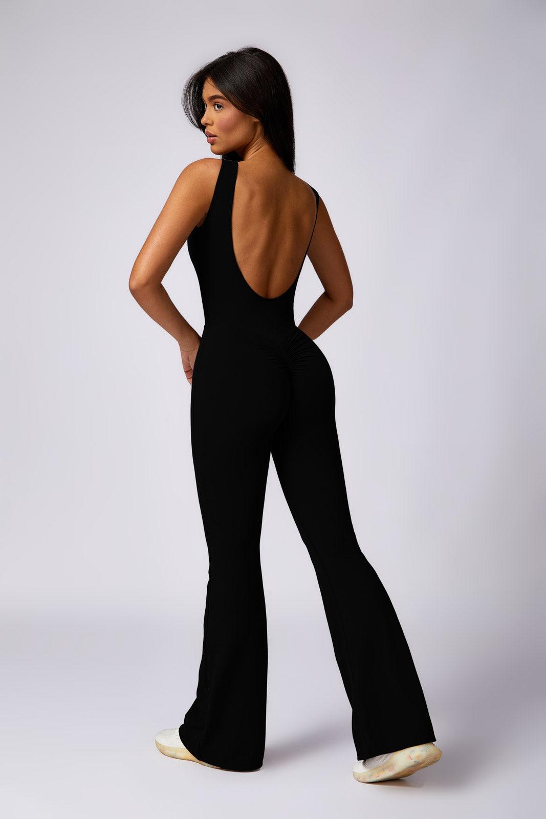 Stella Flared Jumpsuit - Black