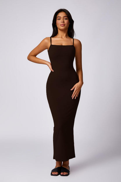 Thalia Long Dress - Brown