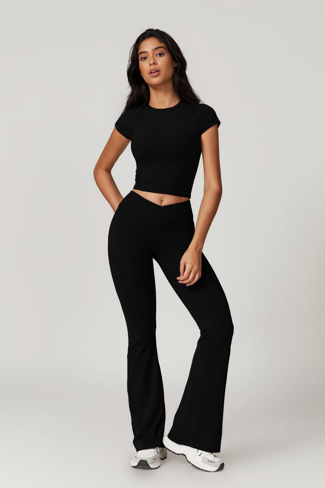 Zoe Flared Leggings - Black