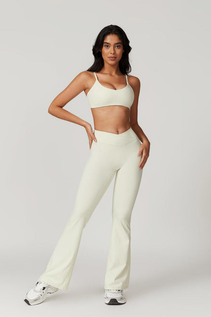 Zoe Flared Leggings - Cream