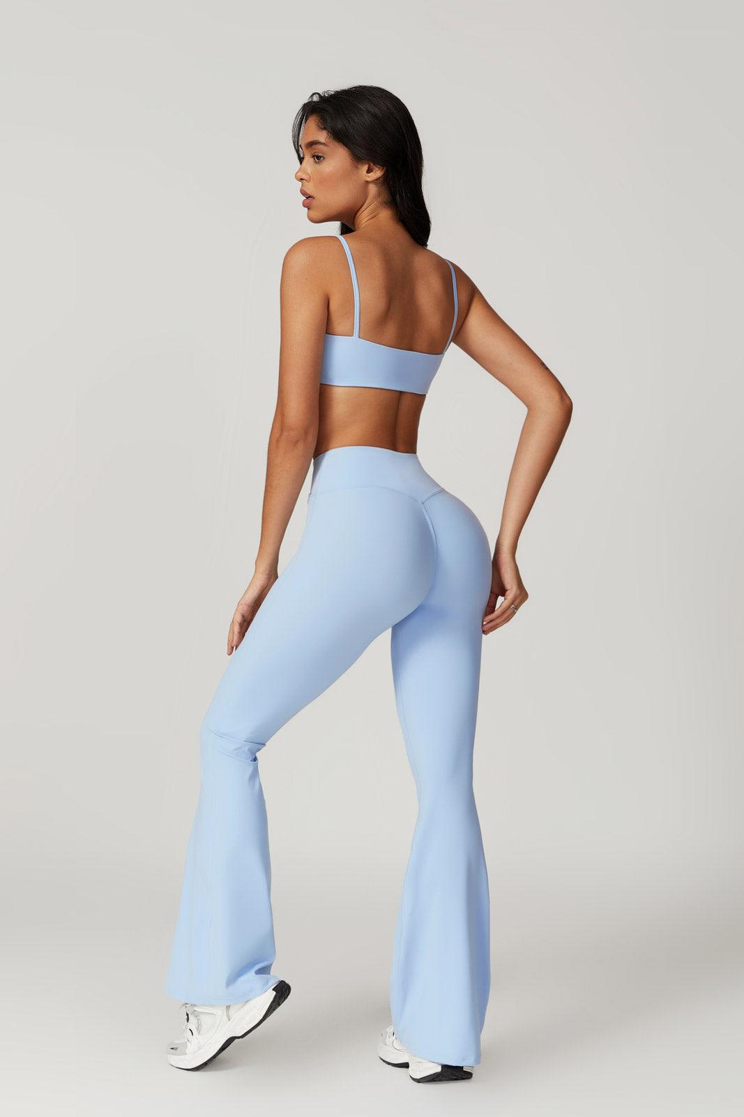 Zoe Flared Leggings - Ice Blue