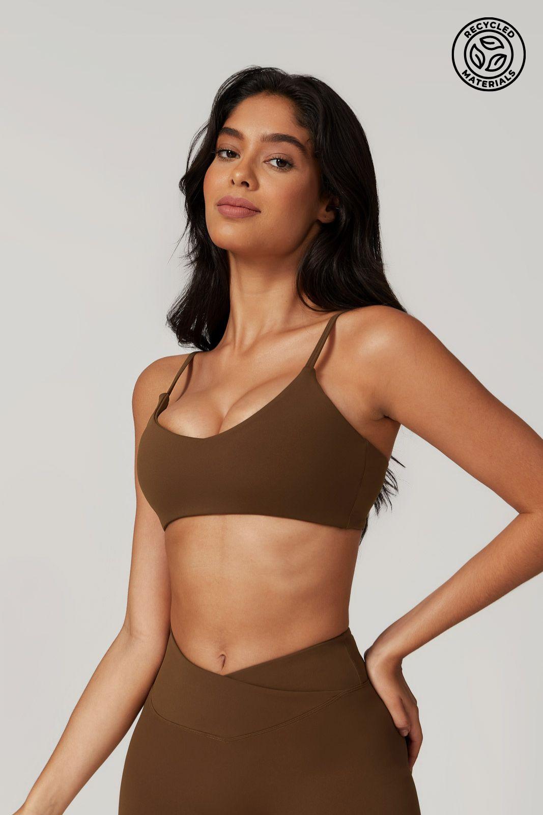 Zoe Sports Bra - Brown